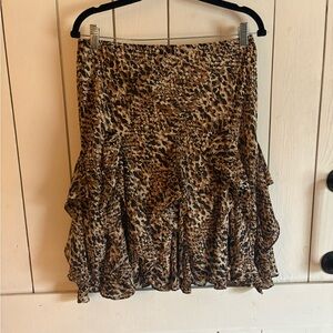 Lauren Ralph Lauren Animal Print A-Line Skirt